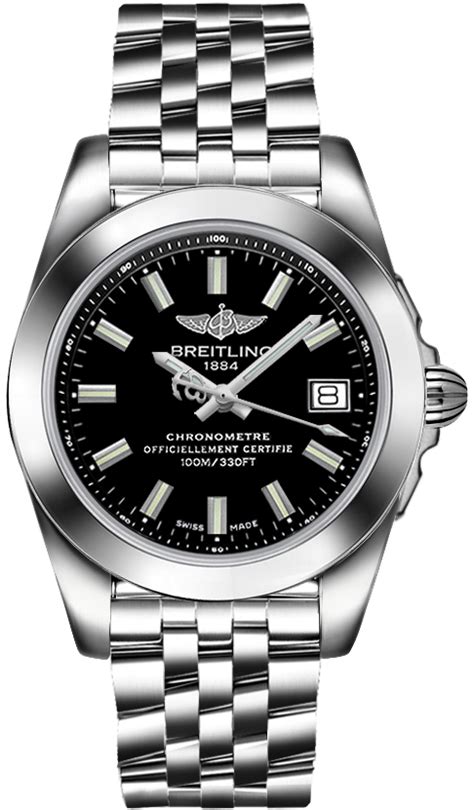 breitling galactic 36 black dial women's watch w7433012 be08-376a|Breitling W7433012.BE08.376A : Galactic 36 Stainless Steel / .